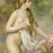Bather with long hair